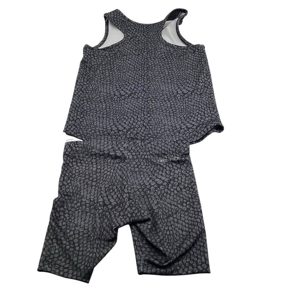 Nike Girls Dri-FIT 2-Piece Outfit Set Tank Top Biker Shorts Black 6 - Picture 6 of 8